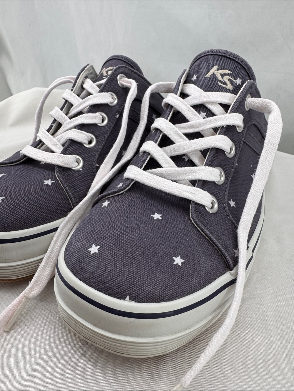 Keds Sport Cricket Mule Navy Stars Women's Size 8.5 Canvas Y2K Americana Coastal